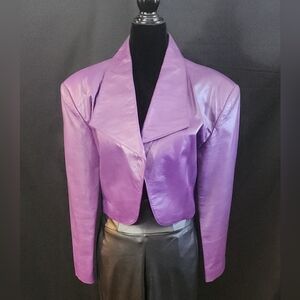 Jarrod's Vintage Women's Leather Cropped Jacket Size M